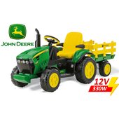 Peg Perego John Deere Ground Force with trailer 12V Bērnu elektro traktors IGOR0047