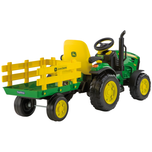 Peg Perego John Deere Ground Force with trailer 12V Детский электро трактор IGOR0047