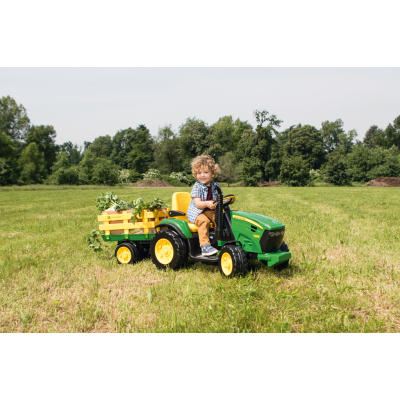 Peg Perego John Deere Ground Force with trailer 12V Детский электро трактор IGOR0047